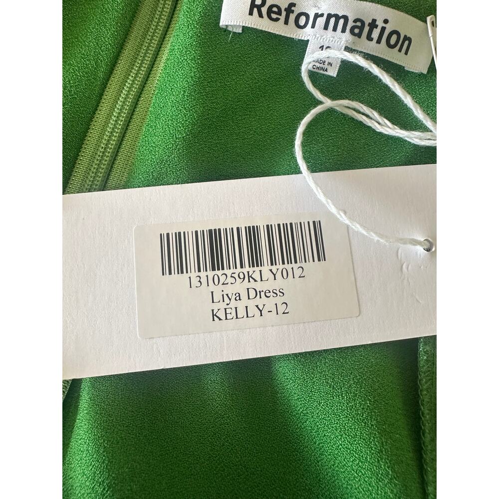 Reformation Liya Midi Slip Dress Kelly Green Size 12 NWT Party Vacation Resort - Picture 6 of 7